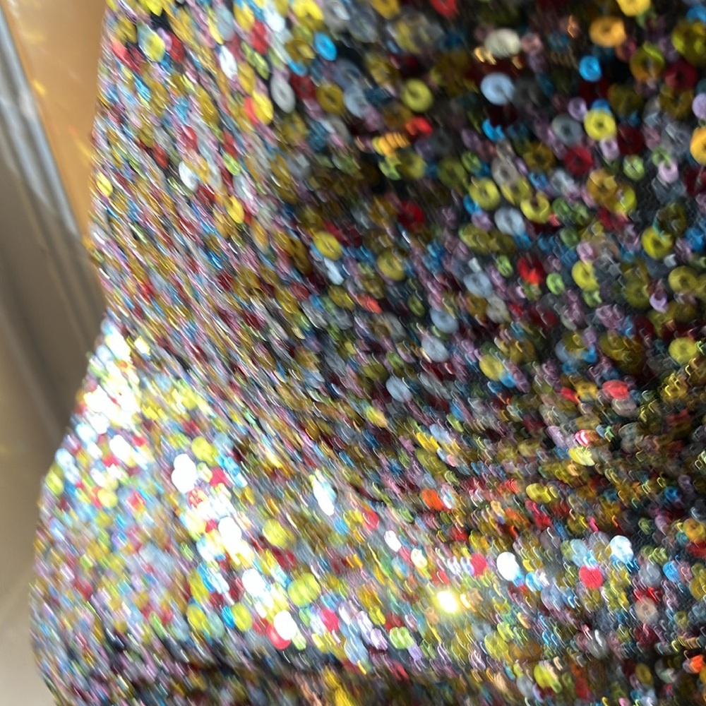 Free People Intimately Sequin Multicolor Spaghetti Strap Dress So Sexy Cute! - Picture 4 of 11